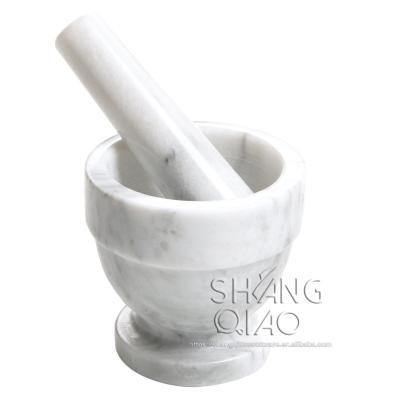 China Best Viable Selling Natural Amazon Stone Herb and Spice Tool Marble Mortar and Pestle Grinding Set 10x10cm for sale