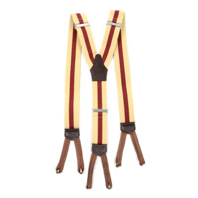 China High Tenacity Custom Design Logo Elastic Tape Button Brace Suspenders Belt Shirt Set For Men for sale