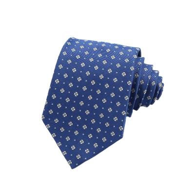 China 100% Natural 100% Handmade Mens Silk Tie China Jacquard Tie Blue for sale