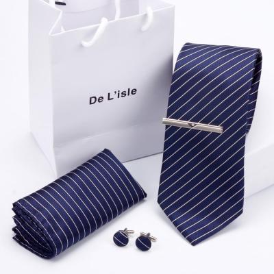 China Normal High Quality Men's Tie and Handkerchief Cufflinks Neck Tie Set for sale