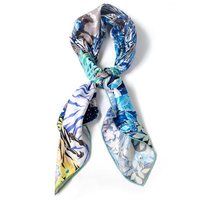 China Soft smooth silk scarf designer service printing scarves feeling 100% fit custom silk scarf with logo for sale