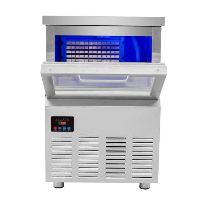 China Hotels Commercial 120 lbs Air Cooled Ice Maker Machine With Operating Table For Cafe, School, Restaurant, Freestanding Ice Maker for sale