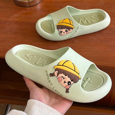 China New Summer Women's Slippers Cartoon Cute Men's Slippers Home Bathroom Couples Non-slip Indoor Anti-skid Bath for sale