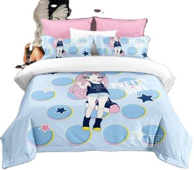 China Customized Nondisposable Four Piece Digital Printing Bed Set for sale