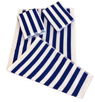 China Wholesale Customized Child Safe Cotton 32/2s Stripe Beach Towels Size 80x155cm Weigh 800g/piece for sale