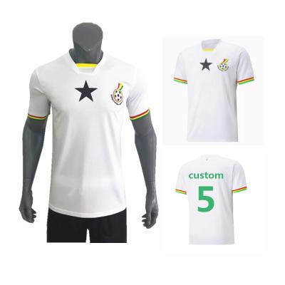 China 2022 THOMAS SCHLUPP J.AYEW KUDUS Men's National Team 2023 World Cup Ghana Soccer Jerseys Quick Dry Home White Shirt Customize for sale