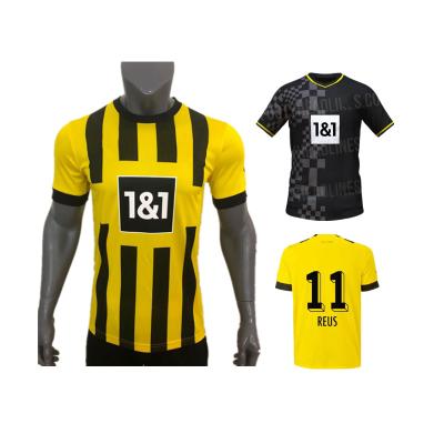 China 22-23 Dortmund Quick Dry Wholesale Home Soccer Jersey Mens HAALAND Soccer Shirt Customize REUS DORTMUND NEONGELB BELLINGHAM BRANDT for sale