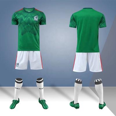 China 2023 Mexico Quick Dry Soccer Jersey Set Uniform Adult Children Customize Soccer Shirt Kits for sale