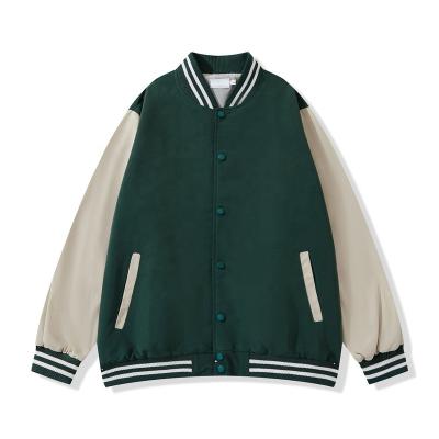 China Fashion Neutral Breathable Comic Baseball Jacket Men's Youth Uniform Collar Korean Style Cardigan Coat Baseball Student Custom for sale