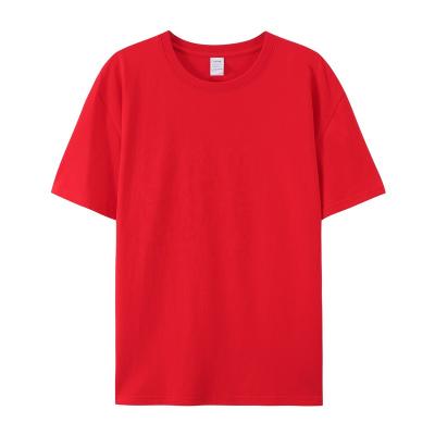 China Anti-Wrinkle High Quality Round Neck Short Sleeve Solid Color T-shirt Custom Printed Men's Casual Daily T-shirt Wholesale Custom Cotton Wear for sale