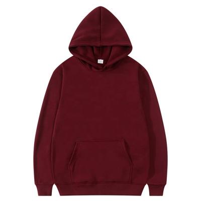 China Vintage style solid color pullover men's hoodie jacke wholesale custom logo Anti-wrinkle retro logo heavy hooded men's solid color sweater for sale