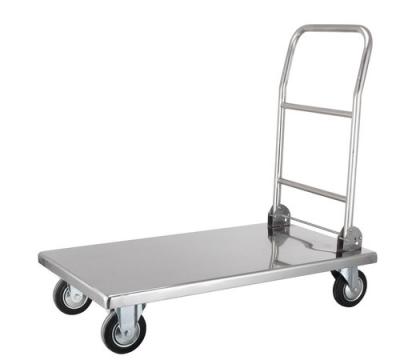 China Foldable Tools Stainless Steel Hand Platform Trolley 500kg Hand Truck Carts for sale