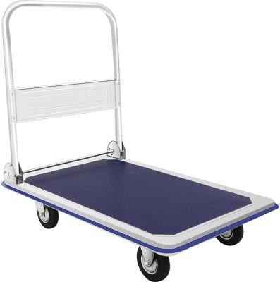 China Tools Foldable Platform Trolley Hand Silent Trolley For Transport Goods for sale