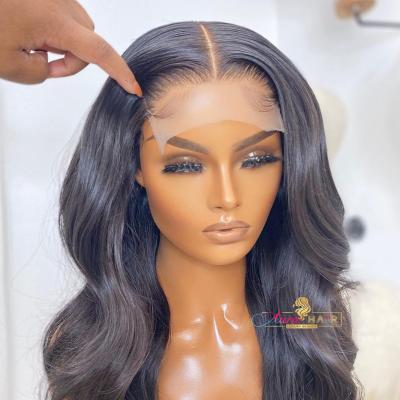 China Brazilian Virgin Hair 5*5 Full Lace Body Wave HD Body Wave Wigs Transparent Closure Wigs Cuticle Aligned Human Hair Wigs 5*5 HD Color Natural Wigs for sale