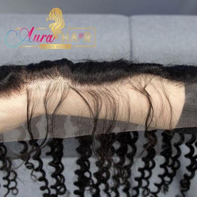 China HD Lace Closure Deep Color Human Hair Deep Wave Texture Bundles With Lace Headbands For Vendors for sale