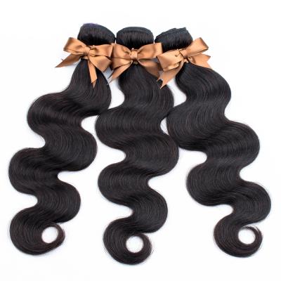 China Natural Body Wave Hair Extensions Color Cuticle Aligned Non Brazilian Virgin Hair Bundles Hair With Closure for sale