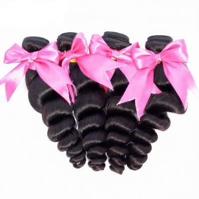 China Aura Loose Wave Brazilian Virgin Hair Natural Color Wave Hair Bundles Cuticle Aligned Hair for sale