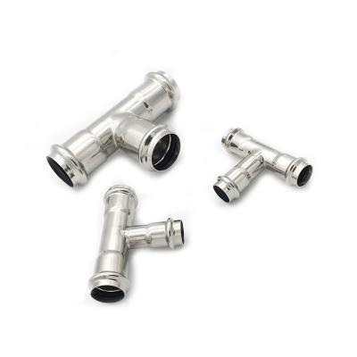 China Wholesale High Stability Water Pipe System Pipe Fitting Stainless Steel Pipe Tee for sale