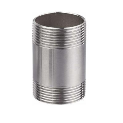 China 316L stainless steel finish thread pipe nipple narrow nipple for sale