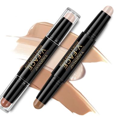 China Wholesale Double Head Dual Function Nose Shadow Waterproof And Concealer Pencil Shadow Cover High Gloss Stick for sale