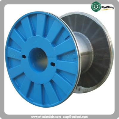 China Enhanced metal flange process spool metal cable puller wire drum bobbin for sale