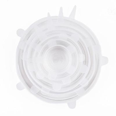 China Non puddle high elasticity silicone cover non puddle stretch lid for food storage silicone jar bowl lid for sale