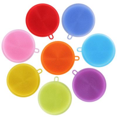 China Multifunctional Fruit Brush Pot Silicone Sustainable Silicone Brush Pot Brush for sale