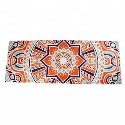 China Sweat-absorbed and anti-slip eco-friendly anti-slip microfabric yoga mat with carrying strap for sale