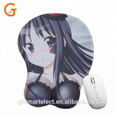 China Ergonomically Hot Selling Anime Printed Sexy Busty Girl Wrist Rest Mouse Pad for sale