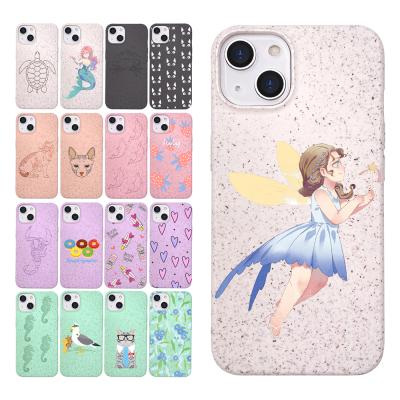 China TENCHEN 100% Shockproof Biodegradable Compostable Eco-Friendly Phone Case For Iphone 13 Case for sale