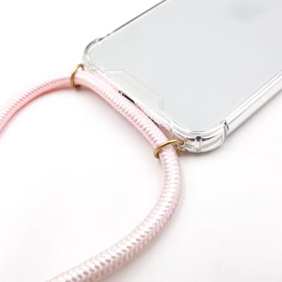 China Wholesale Popular Anti-fall TENCHEN Necklace Cross - Body Transparent Cell Phone Case For iPhone for sale