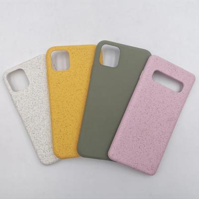 China 100% Eco-Friendly Phone Case TENCHEN Customized Eco Friendly Decomposable Pla Wheat Phone Case For Samsung s21 for sale