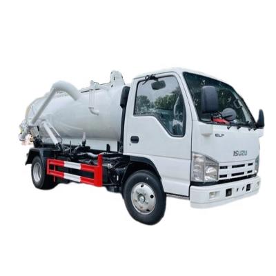 China Sewage Reverse Discharge 2023 New Year Japan Isuzu 5000liters Vacuum Sewage Suction Truck Factory Price for sale