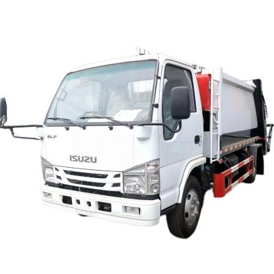 China Building Material Japanese Isuzu Stores 5 Ton Rear Loader Mini Garbage Truck Price for sale