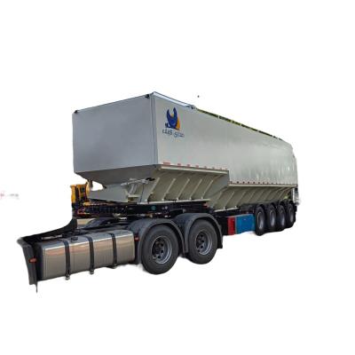 China alxes trailer 3 truck new 11meters 65m3 hot sale bulk feed trailer truck in poulty farm cheapest price for sale