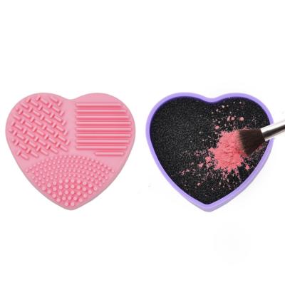 China Beauty Care Makeup Tools Brush Cleaner 2021Silicone Mat Washing Tools For Cosmetic Make Up Eyebrow Brushes Cleaning Pad Scrubber Board Clean Makeup Pad for sale