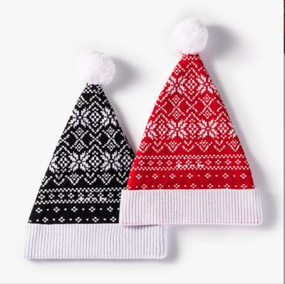 China COMMON Wholesale Adult And Child Knitted Christmas Hat For Kids Pompom Skull Knit Logo Baby Winter Hats Custom Made for sale