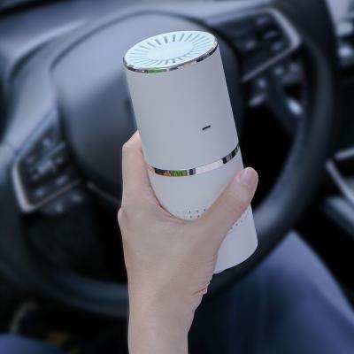 China Hot Selling Portable Car USB HEPA Filter Car Air Purifier With Colorful Led Light for sale