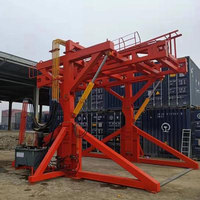 China Eén- en dubbelbaancontainerflippermachine Duurzaam koolstofstaalmateriaal voor het laden Te koop