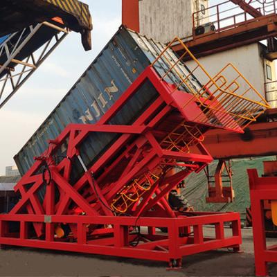 China Aanpassing 90° en 180° vaste container flipper in koolstofstaal constructie Te koop