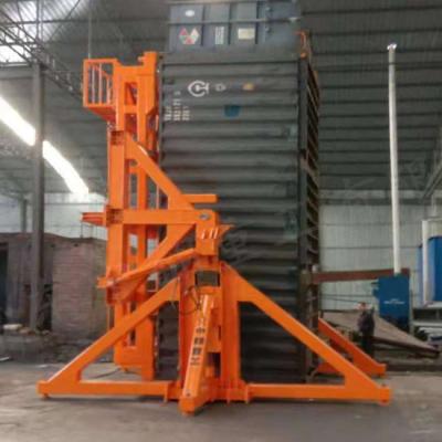 China Eenvoudige flip mobiele container flipper met carbon steel container tilter Te koop