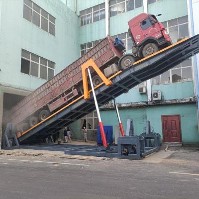 China Bulk Handling Truck Onloading Platform Achterwaarts Flip Solution voor elke locatie Te koop