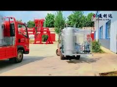 Two condensate recovery devices loaded on trucks