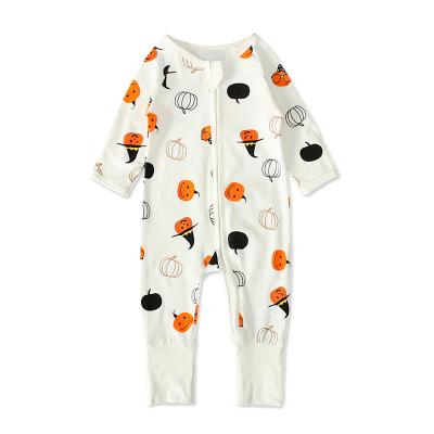 China 100% Cotton Babies Jumpsuit Clothes Romper Pumpkin Toddlers Cotton Halloween Clothes Baby Infant Romper for sale