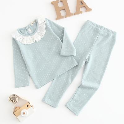 China Anti-wrinkle 2020 New Arrives Long Autumn Polka Dot Spring And Sleeve Clothes Toddler Baby Infant Clothing Set for sale