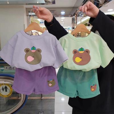 China Summer Baby Boy Casual Clothes Sets 2pcs Dressing Outfits For Kids Boy Girls Cute Children Clothes Sets for sale