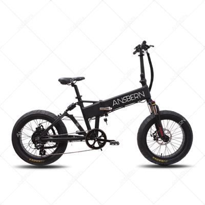 China Aluminum Alloy 20 Inch Aluminum Alloy Full Suspension MTB Mountain Ebike Fashion Folding E-Bike Fatbike Electric Bike for sale