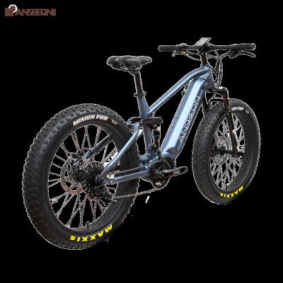 China Ansbern 1000W Aluminum Alloy Full Suspension Tire Fat Bike 1000W Electric Bicycle E Bike for sale