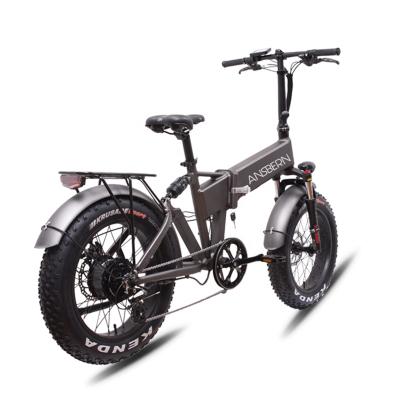 China New Design Ansbern Bafang Aluminum Alloy Foldable Electric Mountain Bike Ebike Mountain Bike Brushless Motor 750w Fat Tire for sale