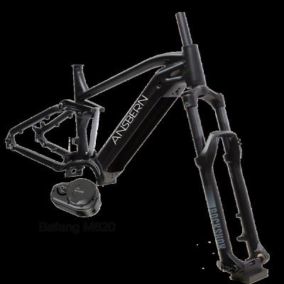 China New Full Suspension Carbon E-bike Enduro Carbon Frame Electric Bike Frame 17*27.5